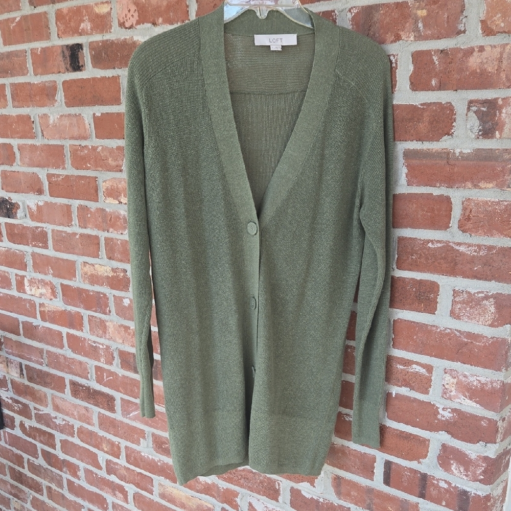LOFT Women's Sage Green Cardigan